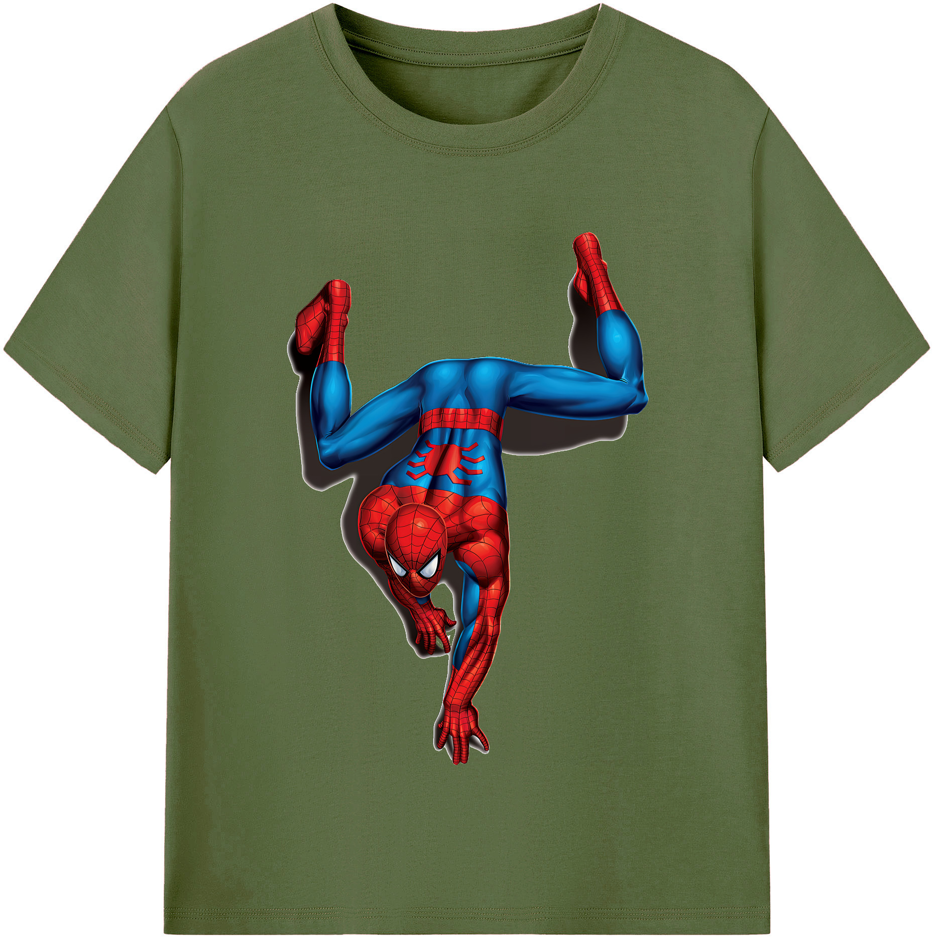 （画像用） Spider Man スパイダーマン 綿100％半袖Tシャツ（フロントプリント）
